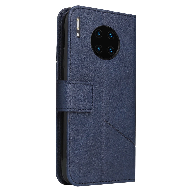 For Huawei Mate 30 Pro GQUTROBE Right Angle Leather Phone Case(Blue) by GQUTROBE