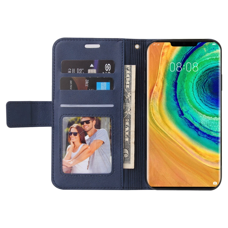 For Huawei Mate 30 Pro GQUTROBE Right Angle Leather Phone Case(Blue) by GQUTROBE
