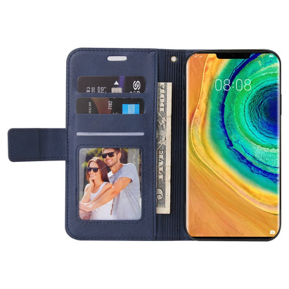 For Huawei Mate 30 Pro GQUTROBE Right Angle Leather Phone Case(Blue) by GQUTROBE