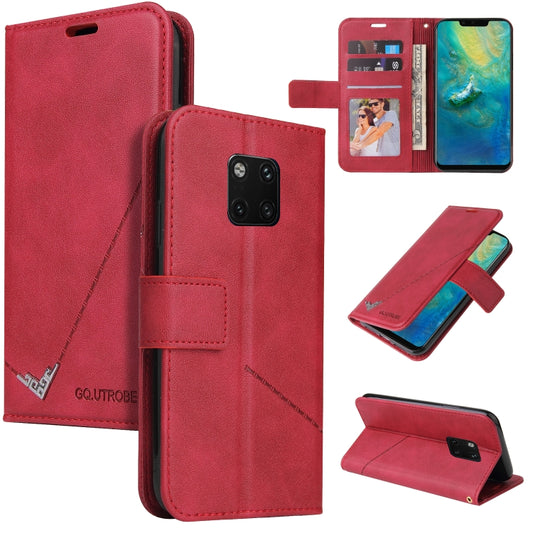 For Huawei Mate 20 Pro GQUTROBE Right Angle Leather Phone Case(Red) by GQUTROBE
