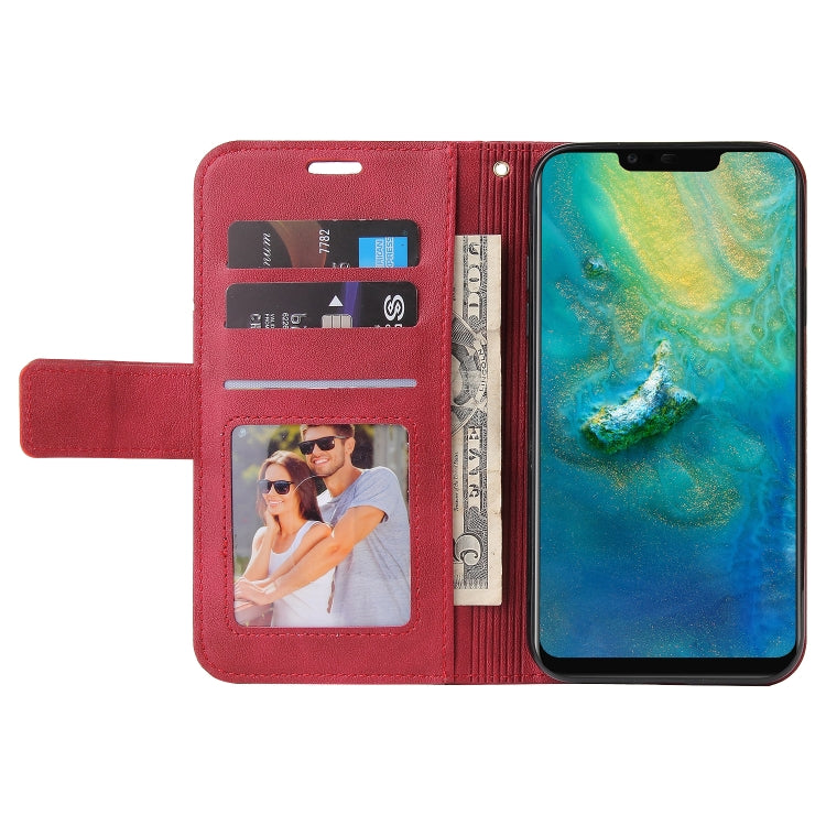 For Huawei Mate 20 Pro GQUTROBE Right Angle Leather Phone Case(Red) by GQUTROBE