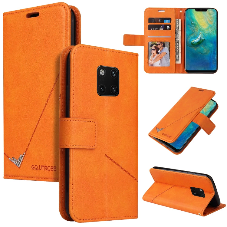 For Huawei Mate 20 Pro GQUTROBE Right Angle Leather Phone Case(Orange) by GQUTROBE