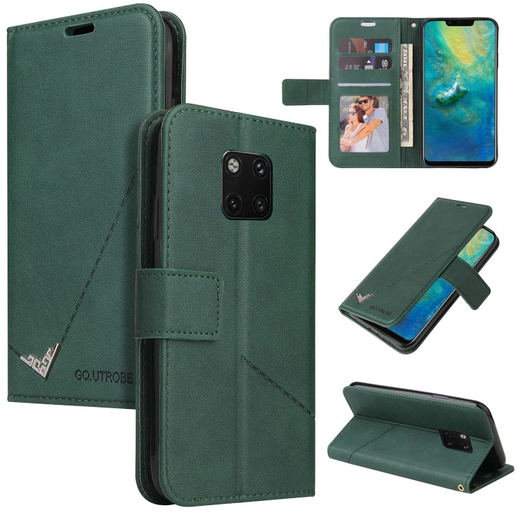 For Huawei Mate 20 Pro GQUTROBE Right Angle Leather Phone Case(Green) by GQUTROBE