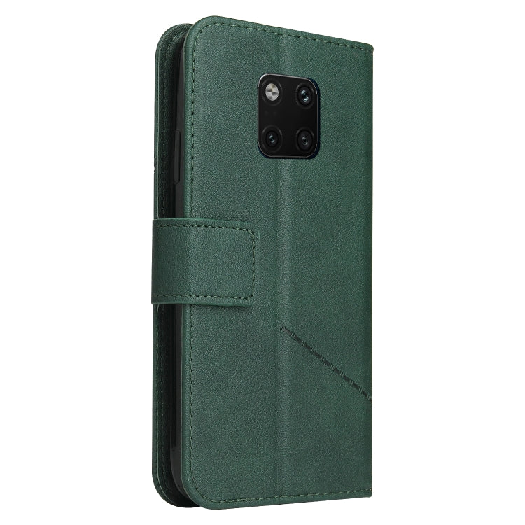 For Huawei Mate 20 Pro GQUTROBE Right Angle Leather Phone Case(Green) by GQUTROBE