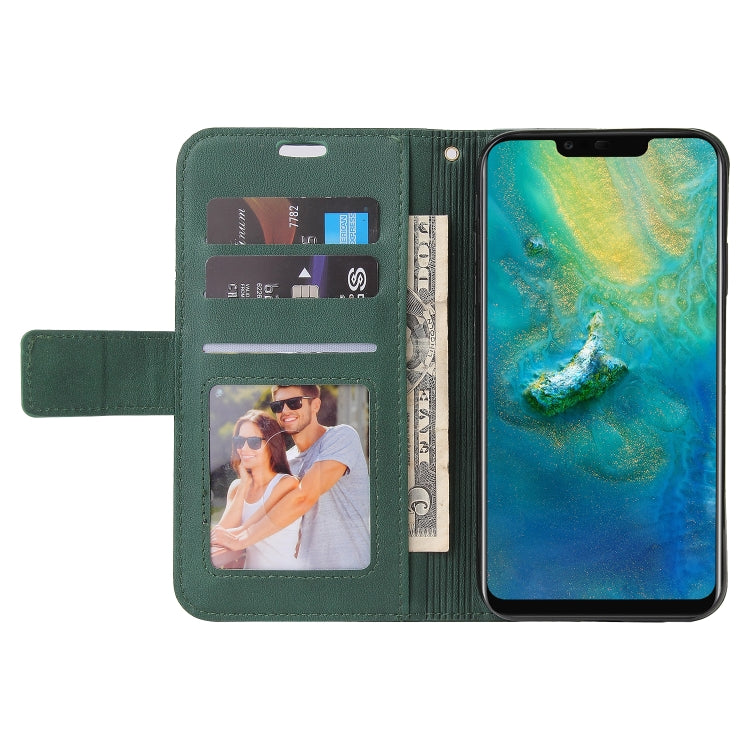 For Huawei Mate 20 Pro GQUTROBE Right Angle Leather Phone Case(Green) by GQUTROBE