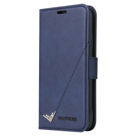 For Huawei Mate 20 Pro GQUTROBE Right Angle Leather Phone Case(Blue) by GQUTROBE
