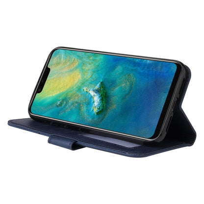 For Huawei Mate 20 Pro GQUTROBE Right Angle Leather Phone Case(Blue) by GQUTROBE