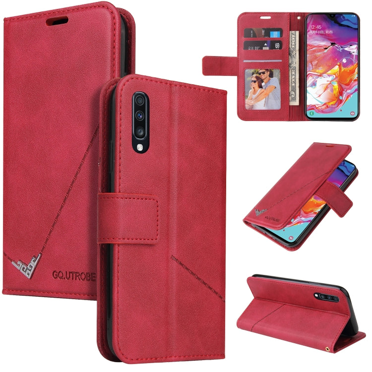 For Huawei P30 GQUTROBE Right Angle Leather Phone Case(Red) by GQUTROBE