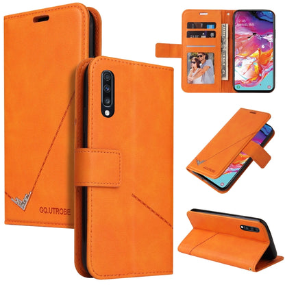 For Huawei P30 GQUTROBE Right Angle Leather Phone Case(Orange) by GQUTROBE