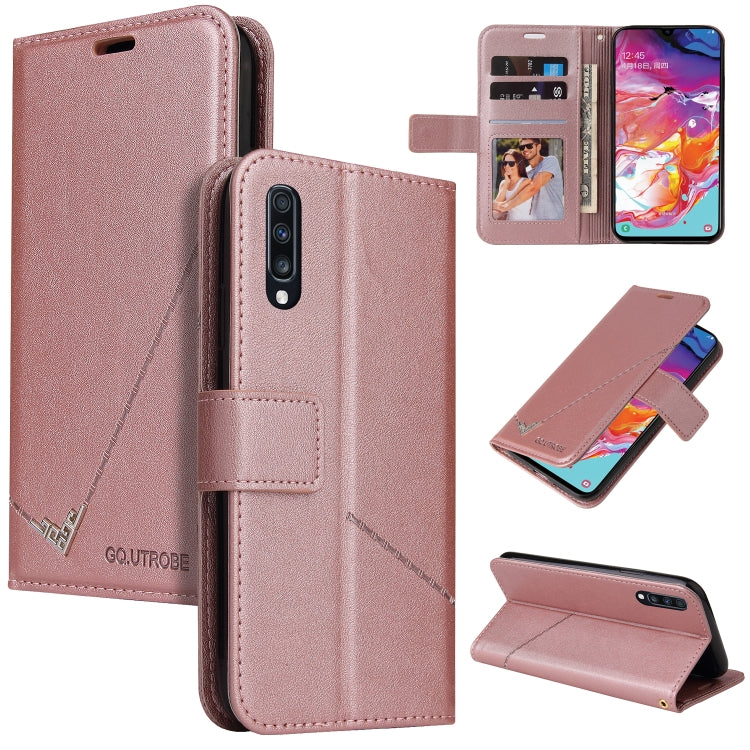 For Huawei P30 GQUTROBE Right Angle Leather Phone Case(Rose Gold) by GQUTROBE