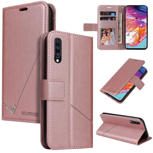 For Huawei P30 GQUTROBE Right Angle Leather Phone Case(Rose Gold) by GQUTROBE