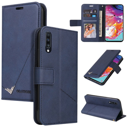 For Huawei P30 GQUTROBE Right Angle Leather Phone Case(Blue) by GQUTROBE
