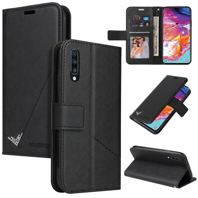 For Huawei P30 GQUTROBE Right Angle Leather Phone Case(Black) by GQUTROBE