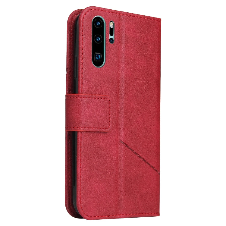 For Huawei P30 Pro GQUTROBE Right Angle Leather Phone Case(Red) by GQUTROBE
