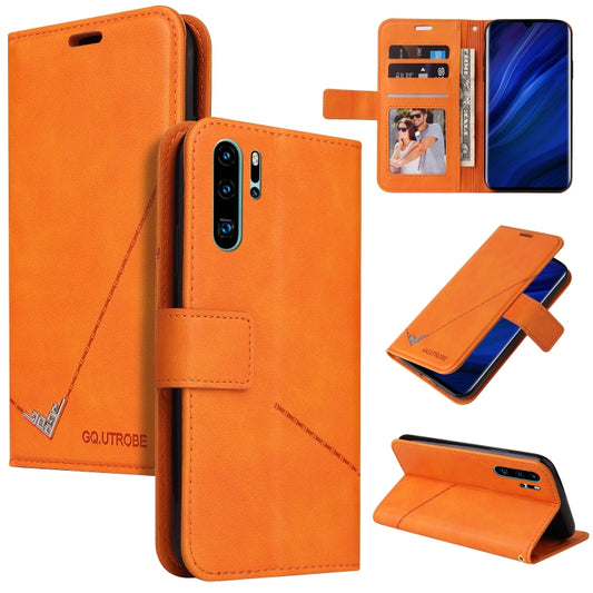 For Huawei P30 Pro GQUTROBE Right Angle Leather Phone Case(Orange) by GQUTROBE