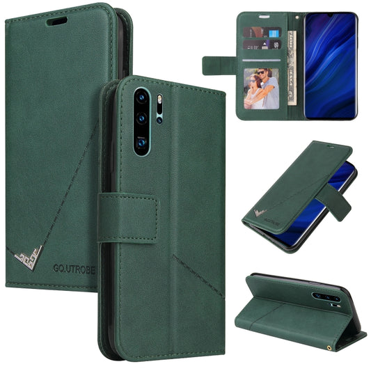 For Huawei P30 Pro GQUTROBE Right Angle Leather Phone Case(Green) by GQUTROBE