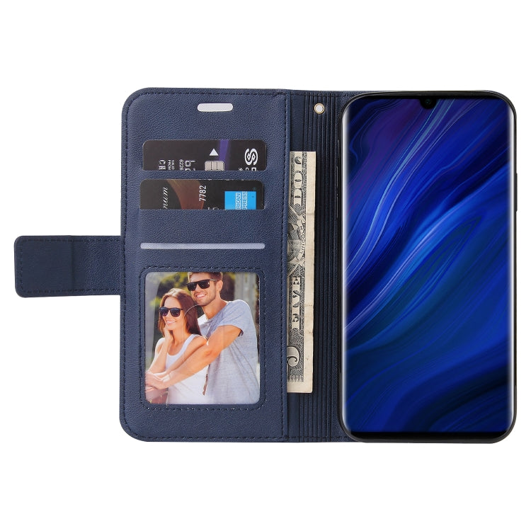 For Huawei P30 Pro GQUTROBE Right Angle Leather Phone Case(Blue) by GQUTROBE