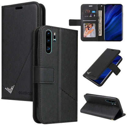 For Huawei P30 Pro GQUTROBE Right Angle Leather Phone Case(Black) by GQUTROBE