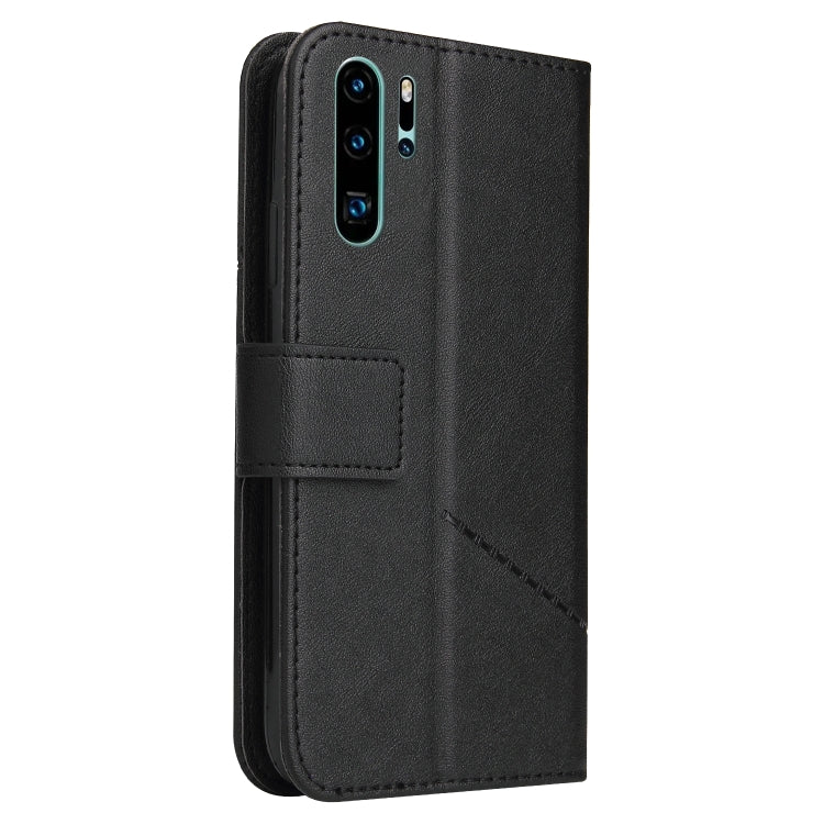 For Huawei P30 Pro GQUTROBE Right Angle Leather Phone Case(Black) by GQUTROBE