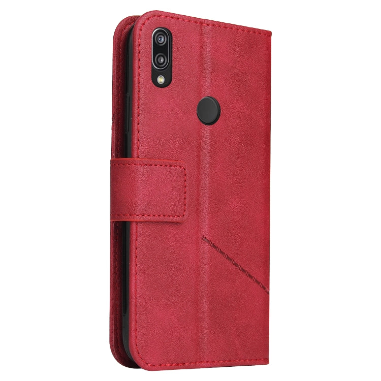 For Huawei P20 Lite GQUTROBE Right Angle Leather Phone Case(Red) by GQUTROBE