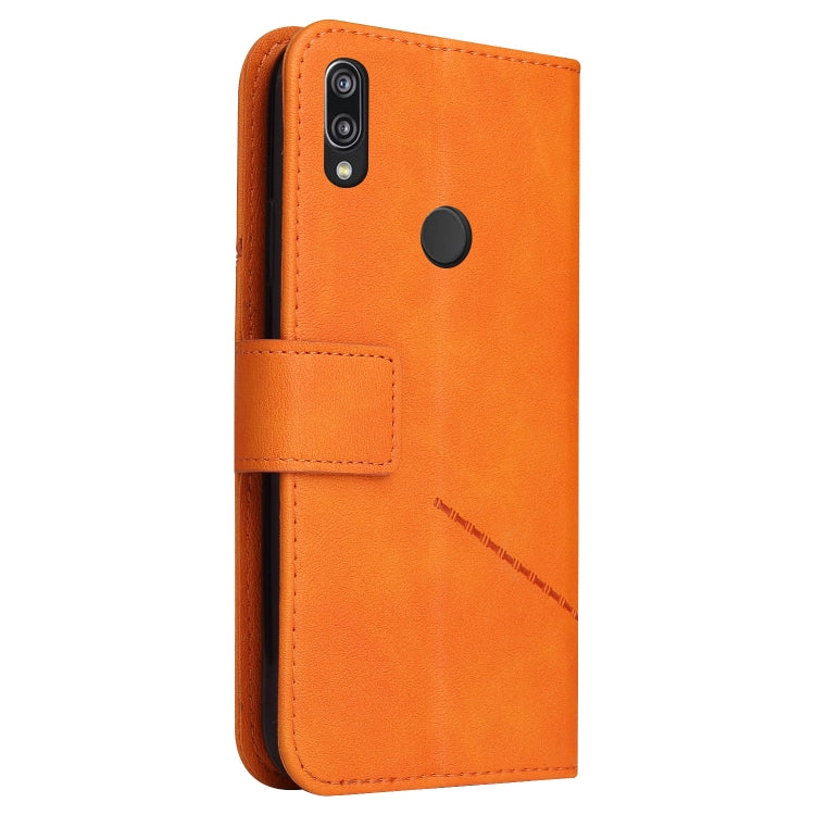 For Huawei P20 Lite GQUTROBE Right Angle Leather Phone Case(Orange) by GQUTROBE