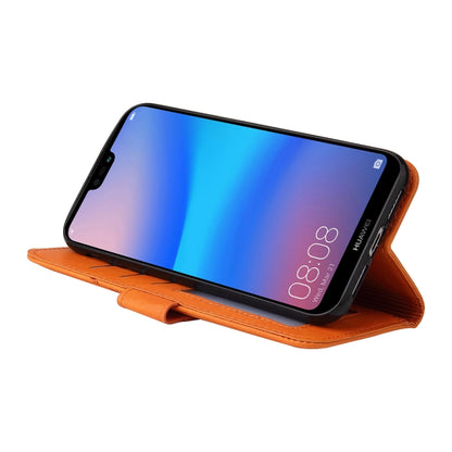 For Huawei P20 Lite GQUTROBE Right Angle Leather Phone Case(Orange) by GQUTROBE