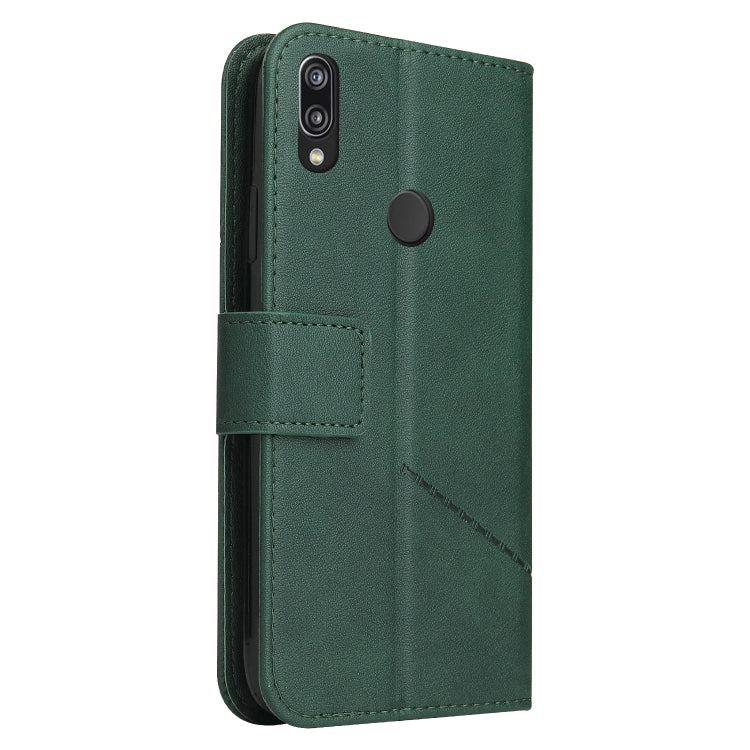 For Huawei P20 Lite GQUTROBE Right Angle Leather Phone Case(Green) by GQUTROBE