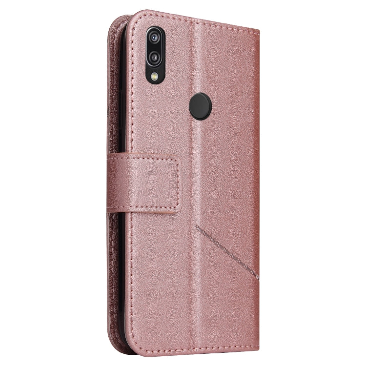 For Huawei P20 Lite GQUTROBE Right Angle Leather Phone Case(Rose Gold) by GQUTROBE
