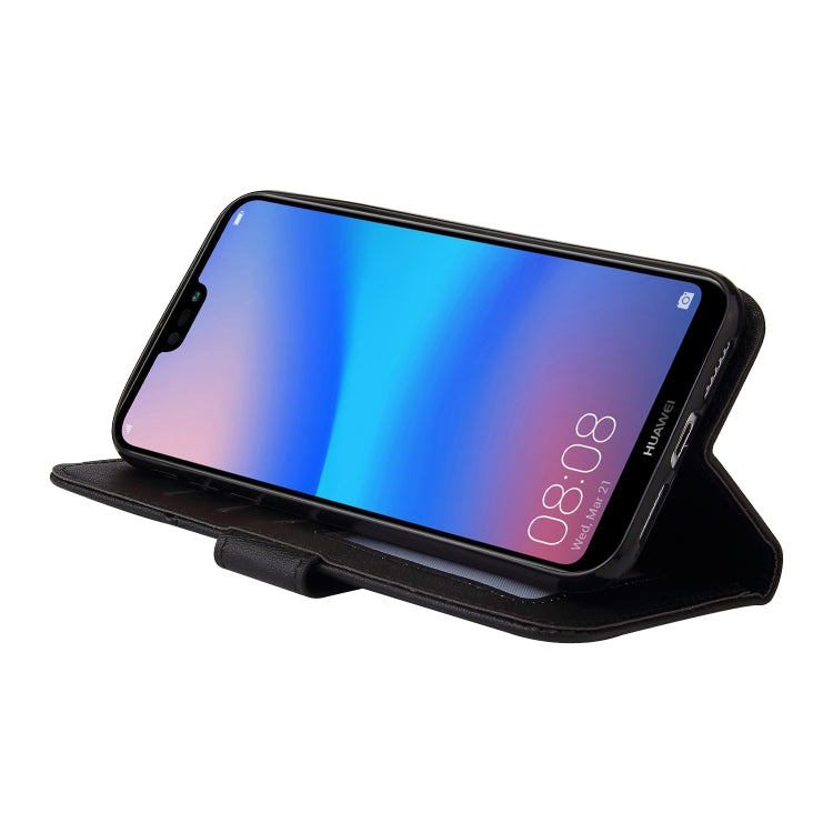 For Huawei P20 Lite GQUTROBE Right Angle Leather Phone Case(Black) by GQUTROBE