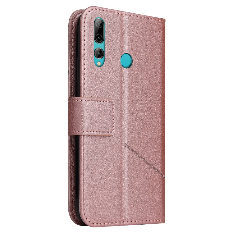 For Huawei Y7p GQUTROBE Right Angle Leather Phone Case(Rose Gold) by GQUTROBE