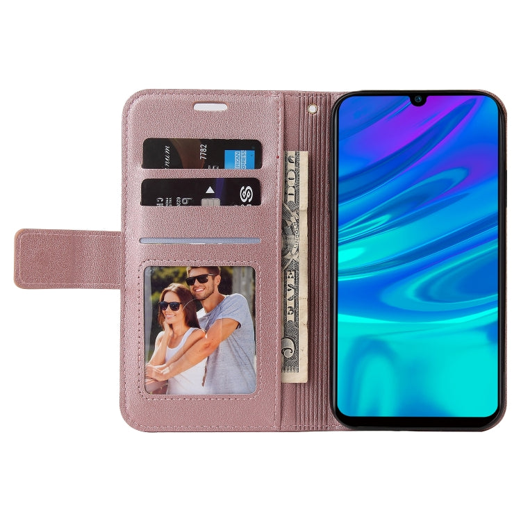 For Huawei Y7p GQUTROBE Right Angle Leather Phone Case(Rose Gold) by GQUTROBE