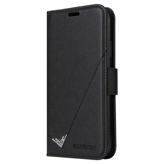 For Huawei Y7p GQUTROBE Right Angle Leather Phone Case(Black) by GQUTROBE
