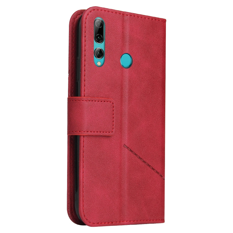 For Huawei Y6p GQUTROBE Right Angle Leather Phone Case(Red) by GQUTROBE