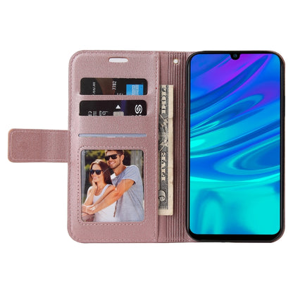 For Huawei Y6p GQUTROBE Right Angle Leather Phone Case(Rose Gold) by GQUTROBE