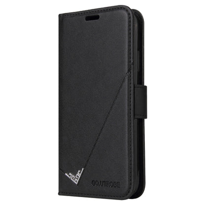 For Huawei Y6p GQUTROBE Right Angle Leather Phone Case(Black) by GQUTROBE