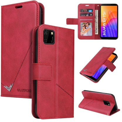 For Huawei Y5p / Honor 9S GQUTROBE Right Angle Leather Phone Case(Red) by GQUTROBE