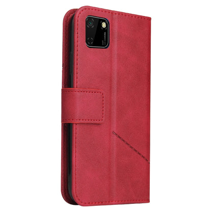 For Huawei Y5p / Honor 9S GQUTROBE Right Angle Leather Phone Case(Red) by GQUTROBE