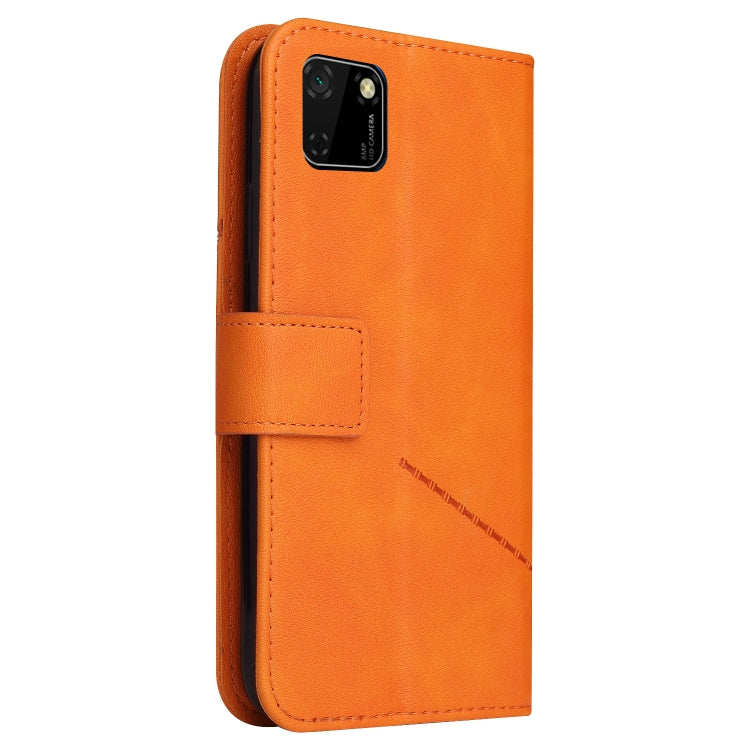 For Huawei Y5p / Honor 9S GQUTROBE Right Angle Leather Phone Case(Orange) by GQUTROBE