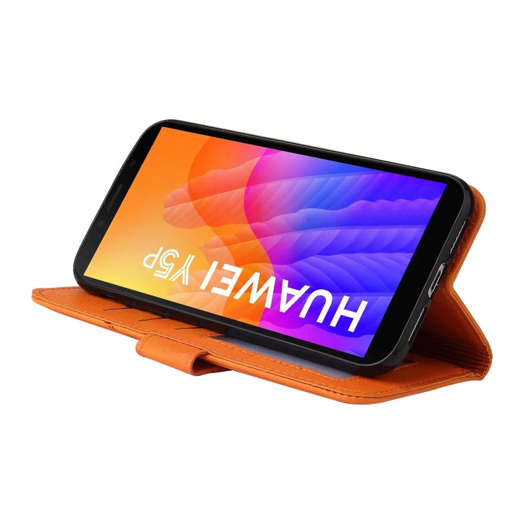 For Huawei Y5p / Honor 9S GQUTROBE Right Angle Leather Phone Case(Orange) by GQUTROBE