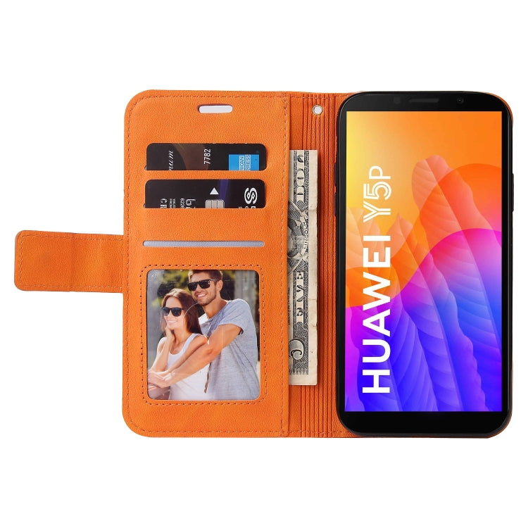 For Huawei Y5p / Honor 9S GQUTROBE Right Angle Leather Phone Case(Orange) by GQUTROBE