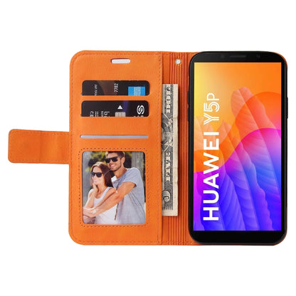 For Huawei Y5p / Honor 9S GQUTROBE Right Angle Leather Phone Case(Orange) by GQUTROBE