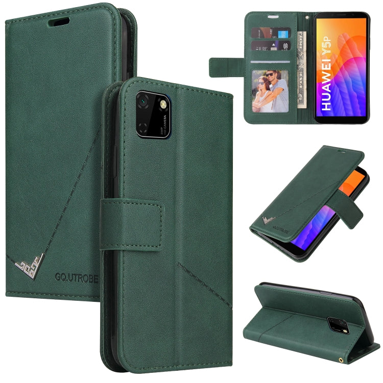 For Huawei Y5p / Honor 9S GQUTROBE Right Angle Leather Phone Case(Green) by GQUTROBE
