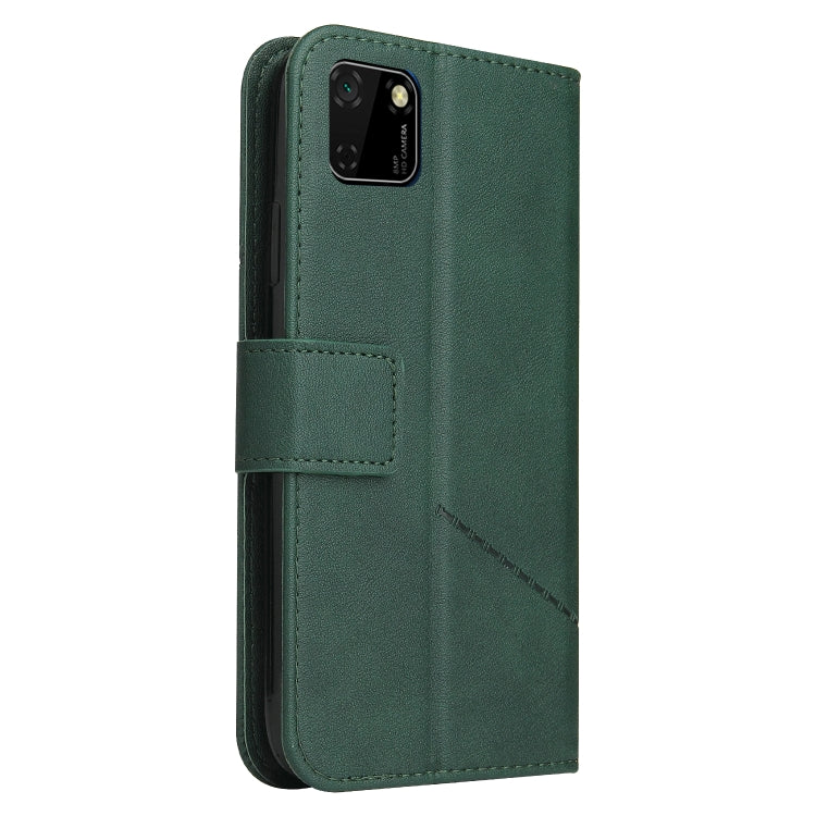 For Huawei Y5p / Honor 9S GQUTROBE Right Angle Leather Phone Case(Green) by GQUTROBE