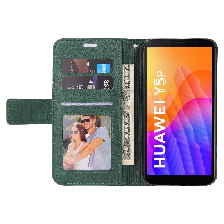 For Huawei Y5p / Honor 9S GQUTROBE Right Angle Leather Phone Case(Green) by GQUTROBE