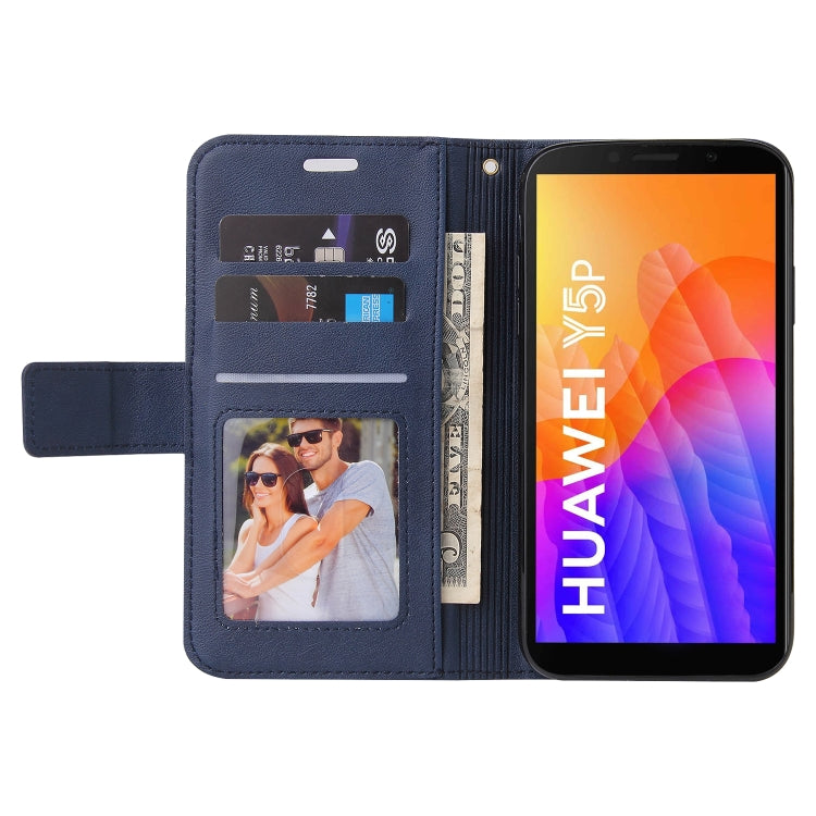 For Huawei Y5p / Honor 9S GQUTROBE Right Angle Leather Phone Case(Blue) by GQUTROBE