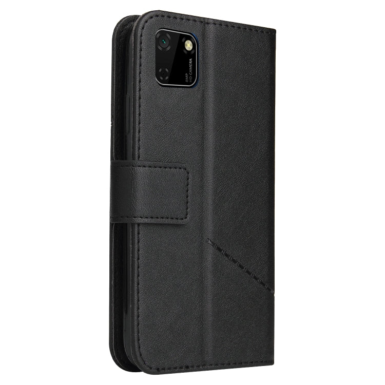 For Huawei Y5p / Honor 9S GQUTROBE Right Angle Leather Phone Case(Black) by GQUTROBE