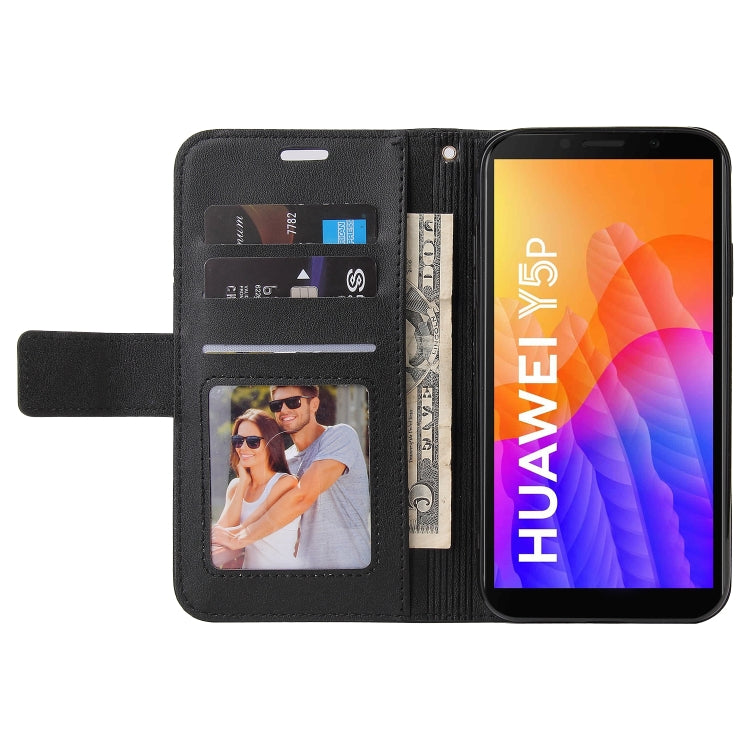 For Huawei Y5p / Honor 9S GQUTROBE Right Angle Leather Phone Case(Black) by GQUTROBE