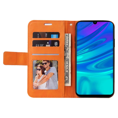 For Huawei P Smart Z GQUTROBE Right Angle Leather Phone Case(Orange) by GQUTROBE
