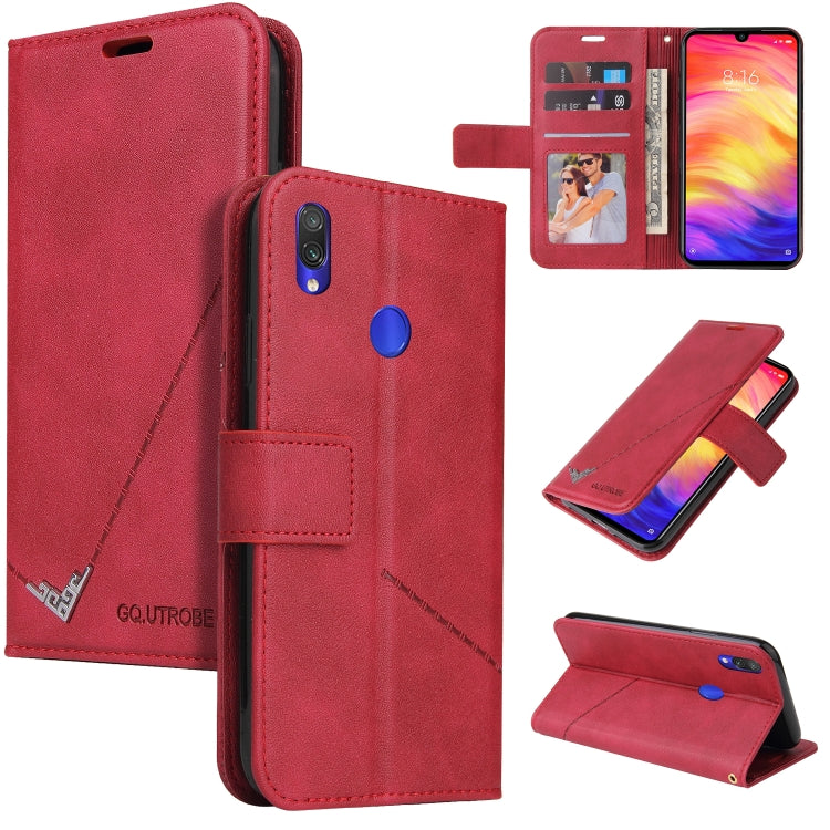 For Honor 10 Lite GQUTROBE Right Angle Leather Phone Case(Red) by GQUTROBE