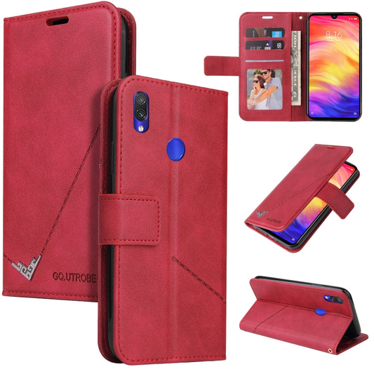 For Honor 10 Lite GQUTROBE Right Angle Leather Phone Case(Red) by GQUTROBE
